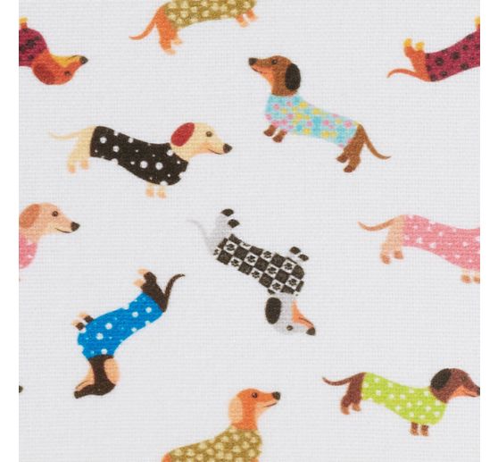Cotton fabric "Dachshund"