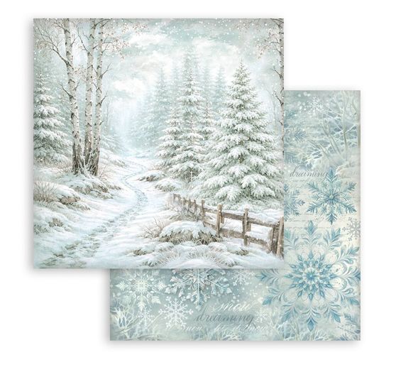 Stamperia Scrapbook-Block "White Christmas Backgrounds"