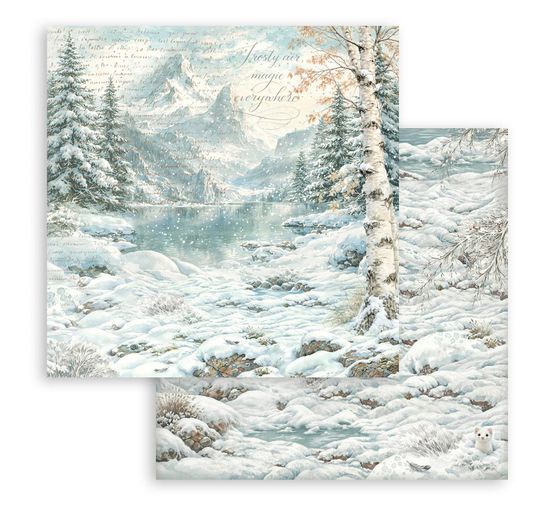 Stamperia Scrapbook-Block "White Christmas Backgrounds"