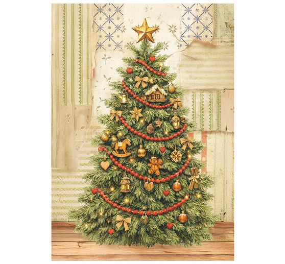 Stamperia Motiv-Strohseiden Sortiment "Silent Night", DIN A6, 8er Set