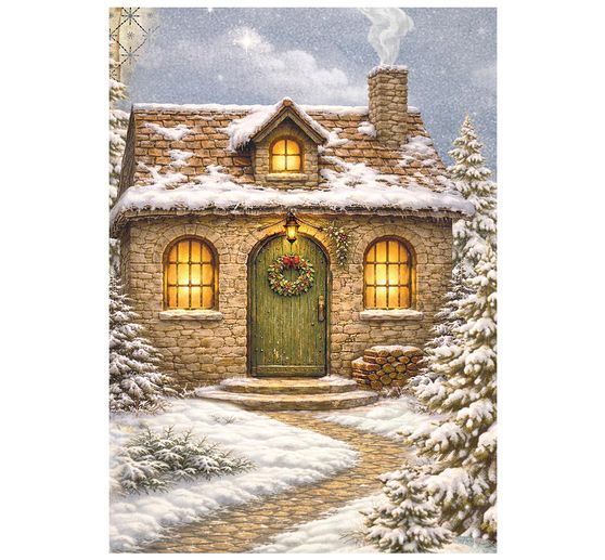 Stamperia Motiv-Strohseiden Sortiment "Silent Night", DIN A6, 8er Set