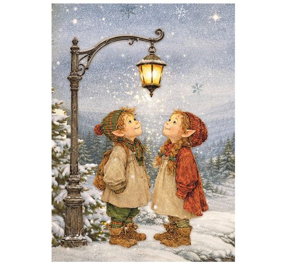 Stamperia Motiv-Strohseiden Sortiment "Silent Night", DIN A6, 8er Set
