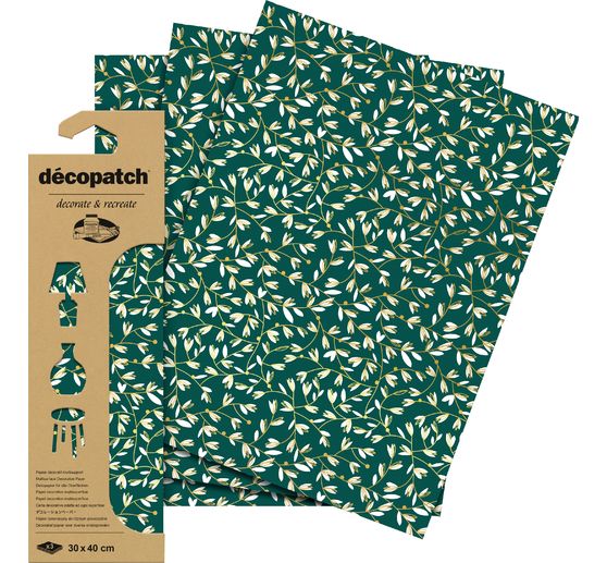 D&eacute;copatch Hot-Foil Paper "Blossom Twigs"