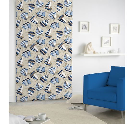Motiv-Stoff Leinenoptik "Harbour"