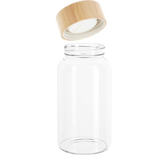 VBS Glasflasche mit Bambusdeckel