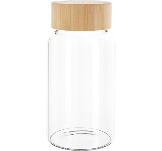 VBS Glasflasche mit Bambusdeckel