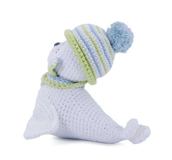 Kit crochet Gr&uuml;ndl &laquo; Robbie le phoque &raquo;