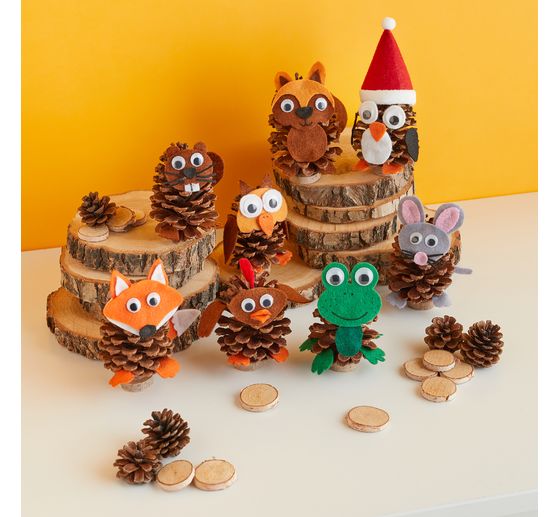 VBS Bastelset "Pinienzapfen-Tiere"
