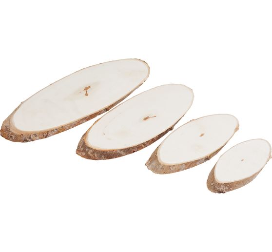 VBS Holzscheiben "Oval", 4er-Set