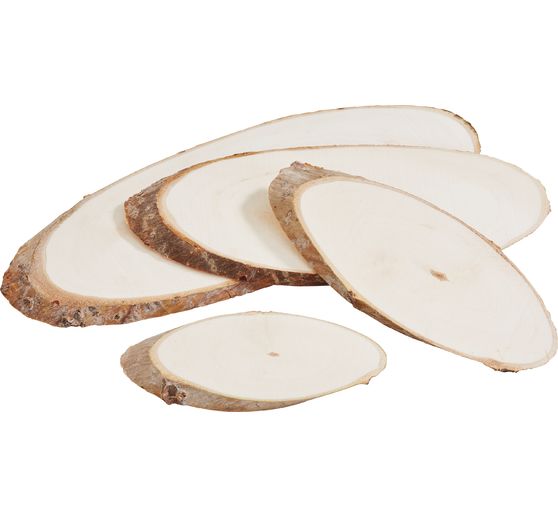 VBS Holzscheiben "Oval", 4er-Set