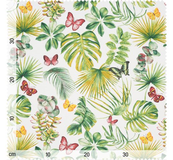 Patterned fabric in linen look "Tropic Varia"