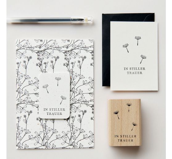Wooden stamp "In stiller Trauer"