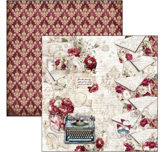 Papier scrapbooking Ciao Bella &laquo; Bohemian Burgundy &raquo;