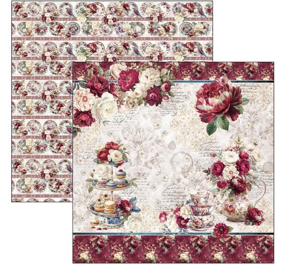 Papier scrapbooking Ciao Bella &laquo; Bohemian Burgundy &raquo;