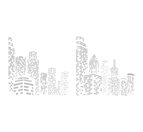 VBS Schablonen-Set "Skyline", 2-teilig