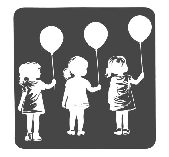 VBS Stencil "Girl with Balloon", 30 x 30 cm