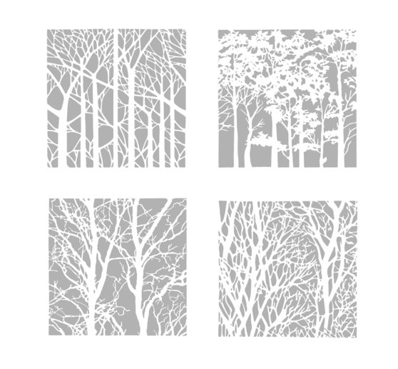 VBS Schablonen-Set "Forest", 4-teilig