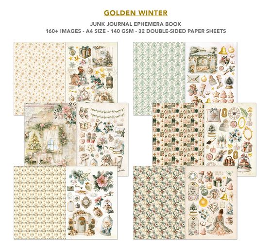 Junk Journal & Ephemera Book Ciao Bella &laquo; Golden Winter &raquo;