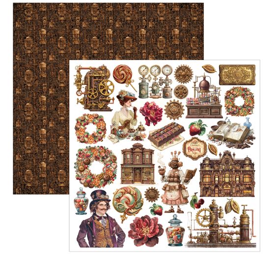 Ciao Bella scrapbookpapier "The Chocolate Factory"