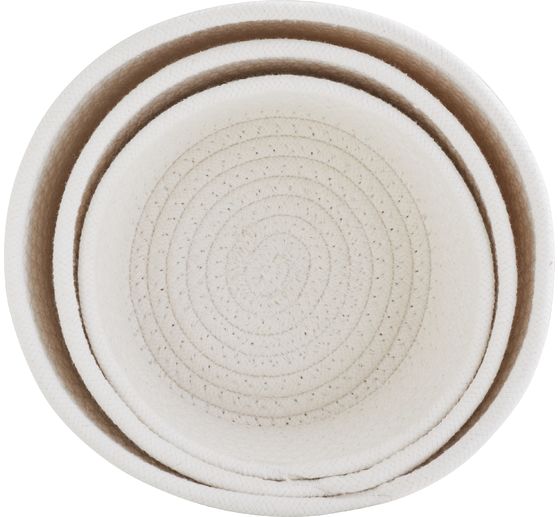 Corbeille blanche tiss&eacute;e VBS, set de 3