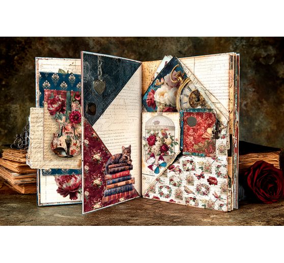 Ciao Bella scrapbookpapier "Bohemian Burgundy"
