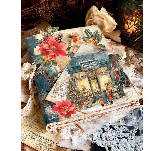 Ciao Bella motief strozijde assortiment "Cozy Christmas", set van 8