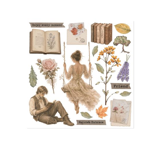 Stamperia Rub On Sortiment "Flowers and Poems"