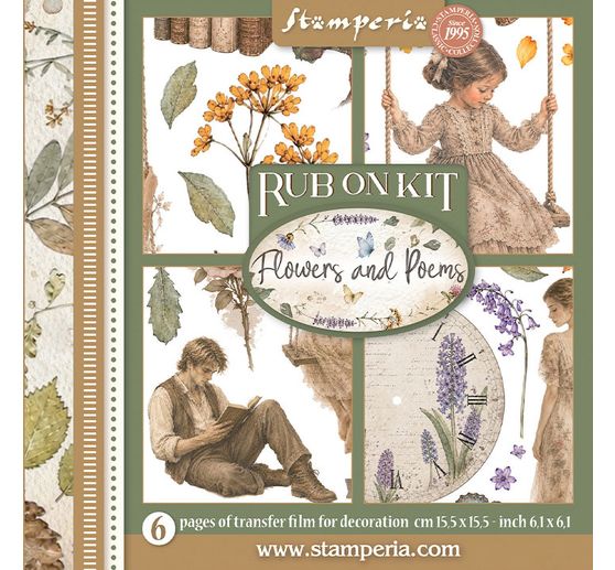 Stamperia Rub On Sortiment "Flowers and Poems"