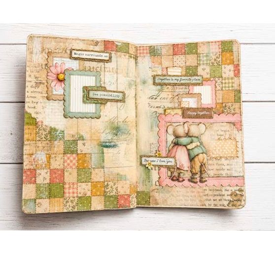 Stamperia Sjabloon "Cozy Family - Letters", 20 x 25 cm