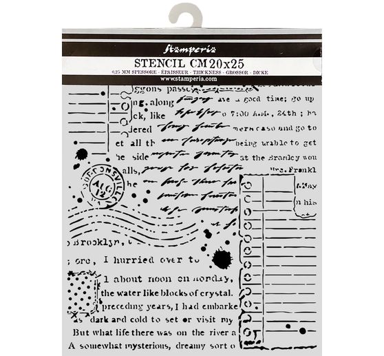 Stamperia Sjabloon "Cozy Family - Letters", 20 x 25 cm