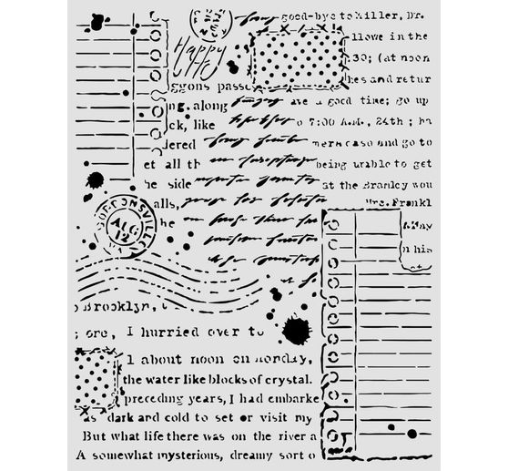 Stamperia Sjabloon "Cozy Family - Letters", 20 x 25 cm