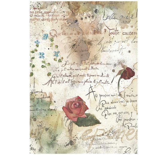 Stamperia Motief strozijde assortiment "Flowers and Poems", DIN A4, set van 6