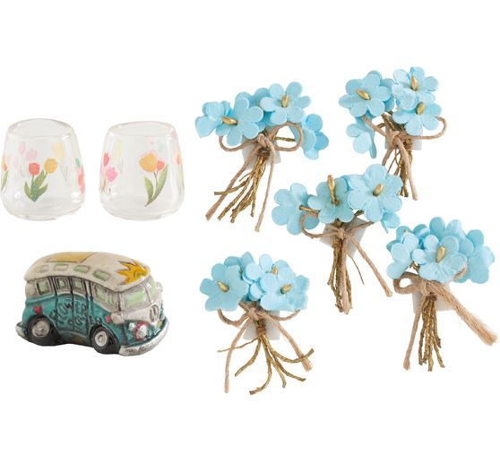 Miniatur-Set "Flower-Power Deko"
