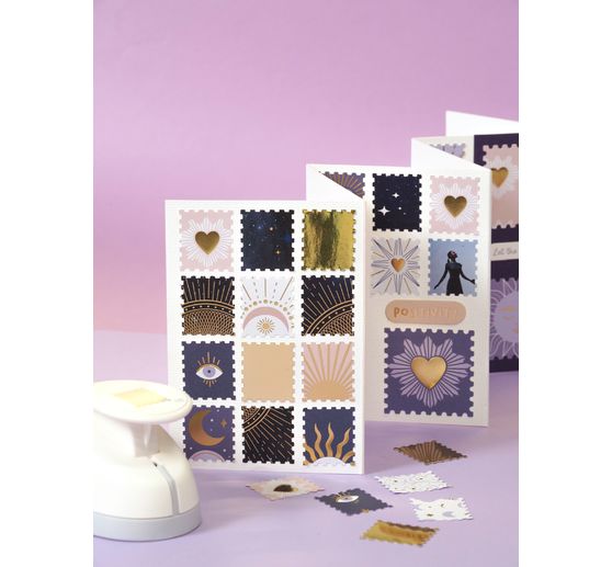Perforatrice &agrave; motif &laquo; Timbre-poste &raquo;