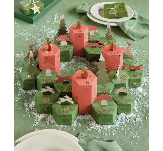 Adventskalender knutselset "Bosdieren"