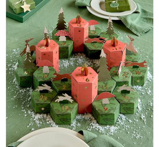 Adventskalender knutselset "Bosdieren"