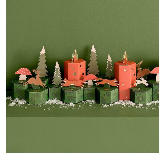 Adventskalender knutselset "Bosdieren"