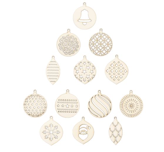 Holz-Weihnachtsanh&auml;nger "Baumschmuck"