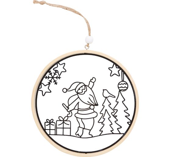 VBS Decoratiering met metalen motief "Kerstman"
