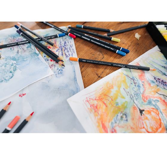 Crayons aquarellables STAEDTLER &laquo; Mars Lumograph &raquo; colour aquarell