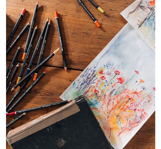 Crayons aquarellables STAEDTLER &laquo; Mars Lumograph &raquo; colour aquarell