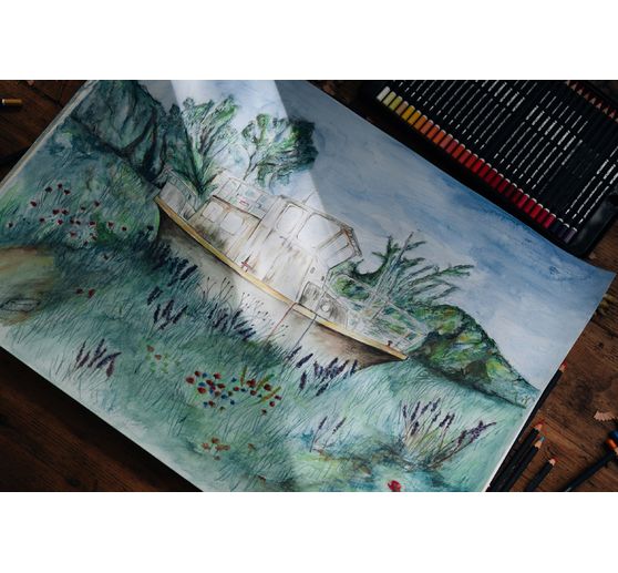 Crayons aquarellables STAEDTLER &laquo; Mars Lumograph &raquo; colour aquarell