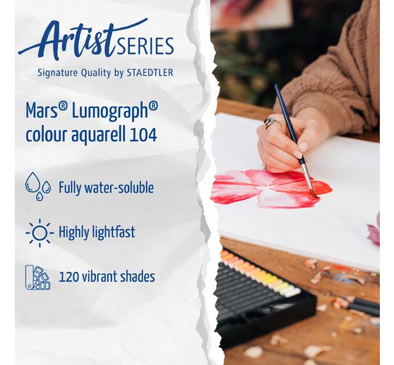 Crayons aquarellables STAEDTLER &laquo; Mars Lumograph &raquo; colour aquarell
