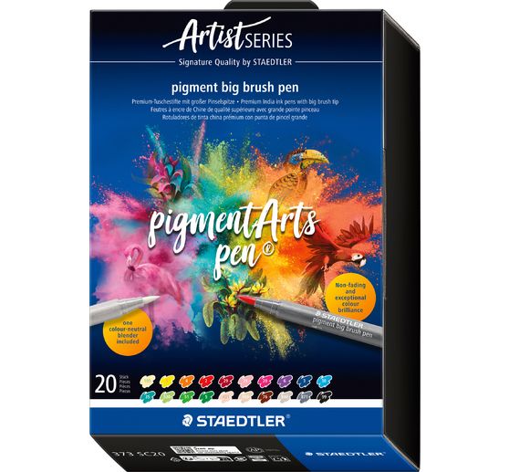 STAEDTLER Pigment big brush pen "Pigment Arts", 20 Farben
