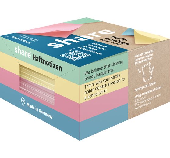 share Kleefnotitieblok, 4 x 100 vellen
