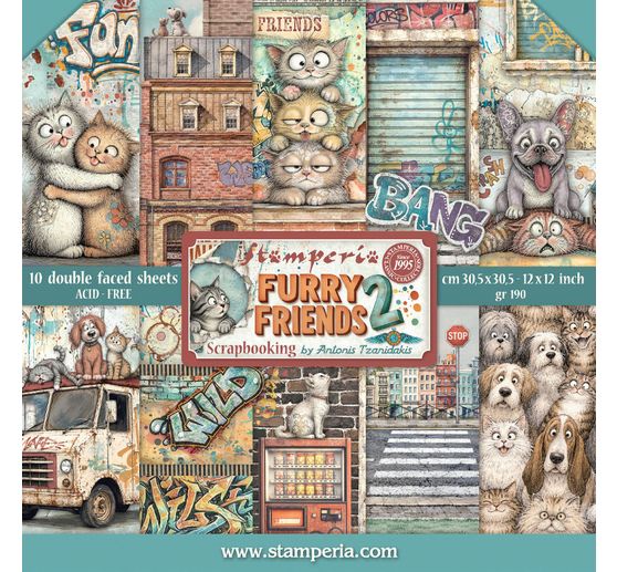 Stamperia Scrapbook blok "Furry Friends 2"