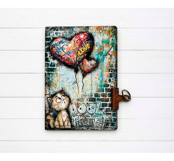Stamperia Schablone "Furry Friends 2 - Cool Street Bricks", 12 x 25 cm