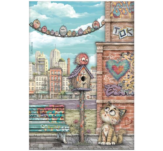 Stamperia Motief strozijde assortiment "Furry Friends 2", DIN A4, set van 6