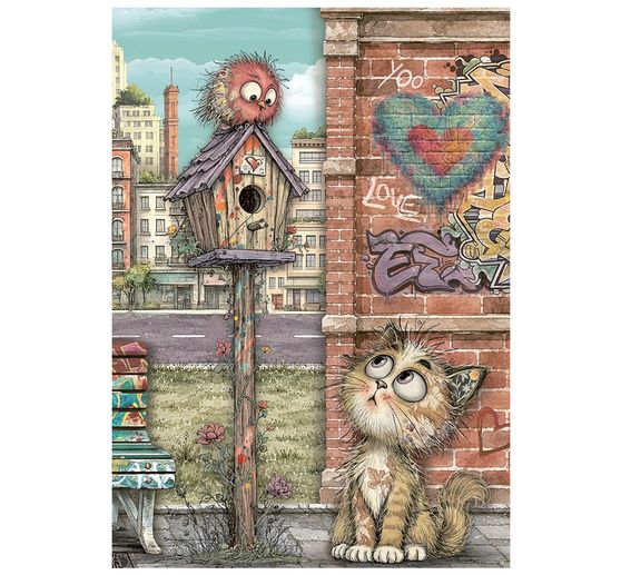Stamperia Motief strozijde assortiment "Furry Friends 2", DIN A6, set van 8