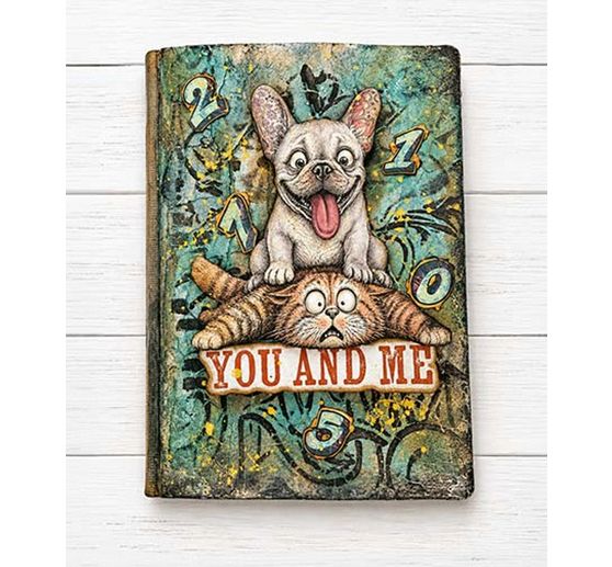 Stamperia Schablone "Furry Friends 2 - Graffiti", 20 x 25 cm